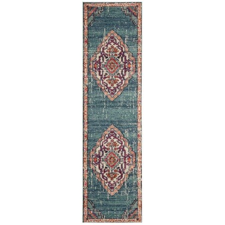 Safavieh Monaco Runner Rug, Blue and Multicolor - 2 ft.-2 in. x 8 ft. MNC254J-28